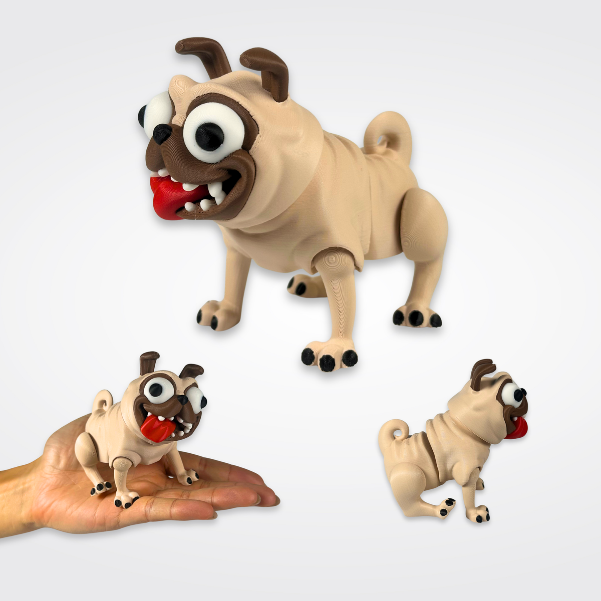 LAUNX 3D Pug Figure
